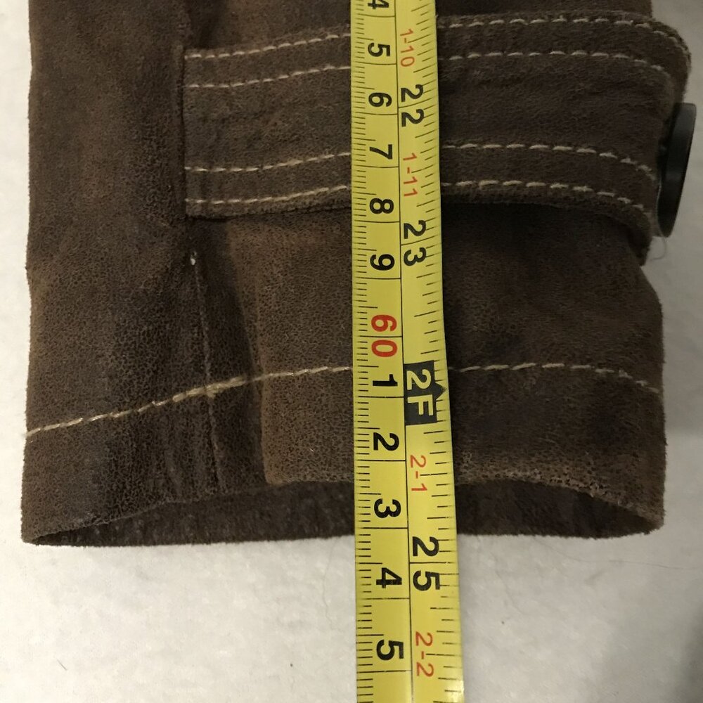 Womens Pennylane Coat Size 2 Long Brown Leather Mid Length - Picture 11 of 14